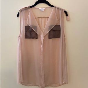 Sheer blush pink top